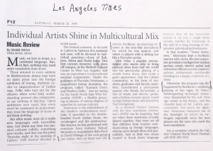 Los Angeles Times 20 March 1999
