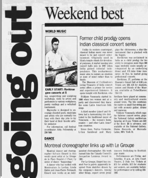 Ottawa Citizen RK concert 21 Apr 1994